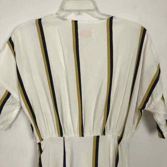 Sancia Anika Linen Blend Striped Midi Dress Size Small - Picture 10 of 16